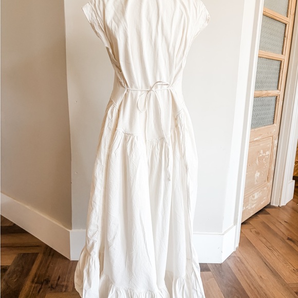 Free People She’s my Babydoll Tee Ruffles cute crochet trims midi Dress - Picture 8 of 11